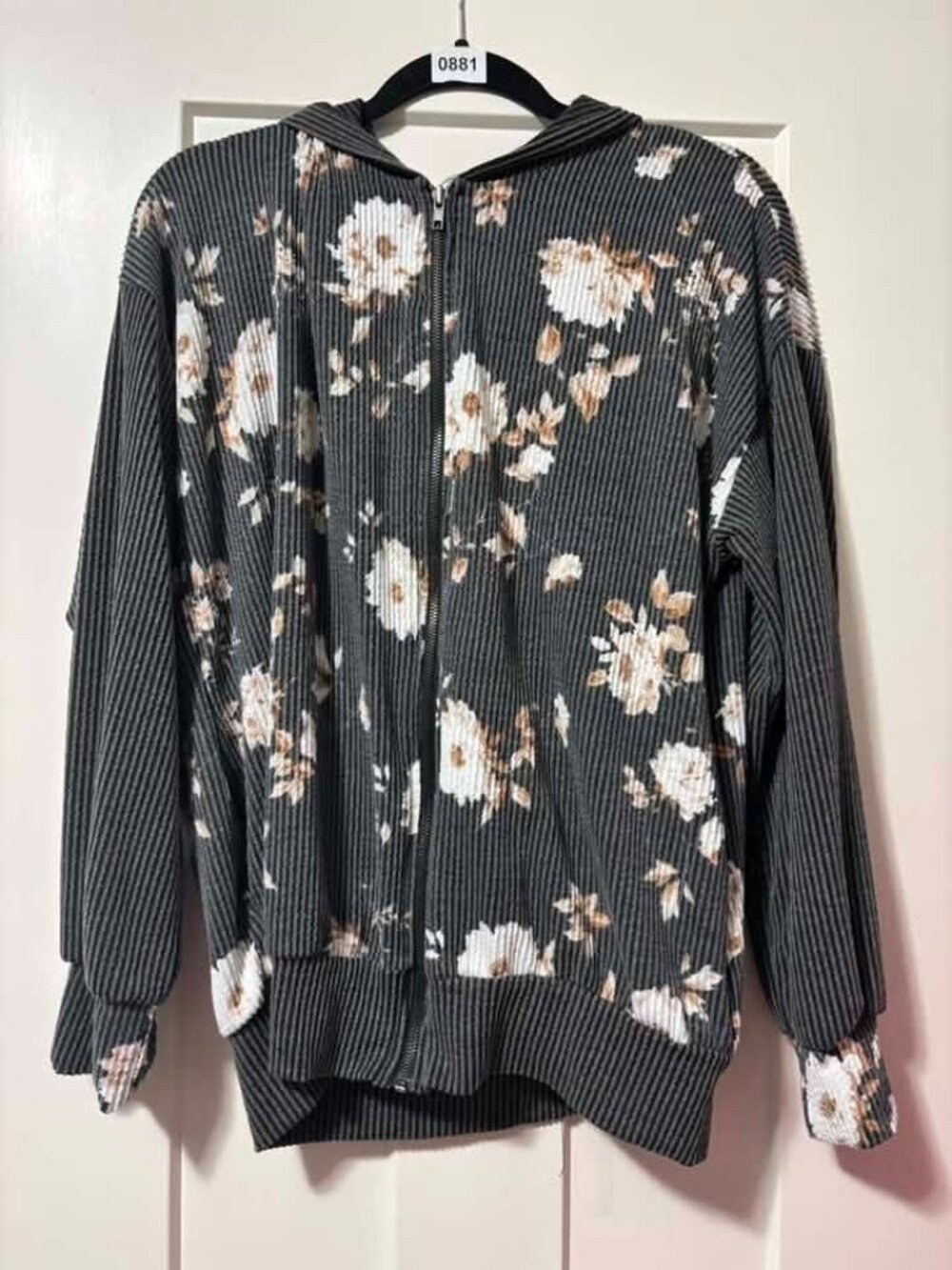 Floral sweater jacket